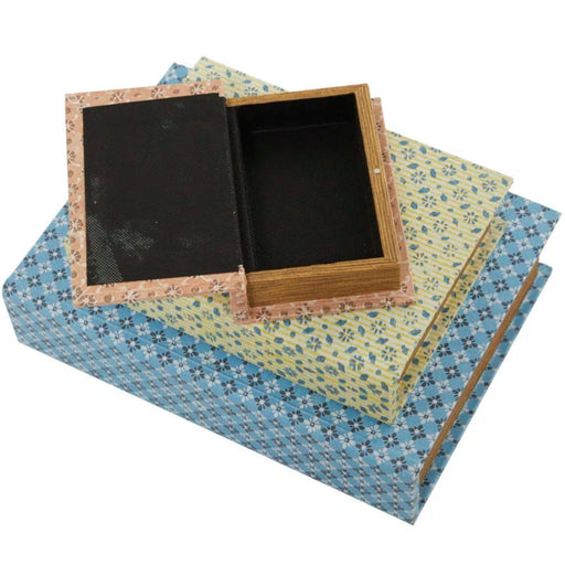 3 Piece Faux Leather Book Box Set