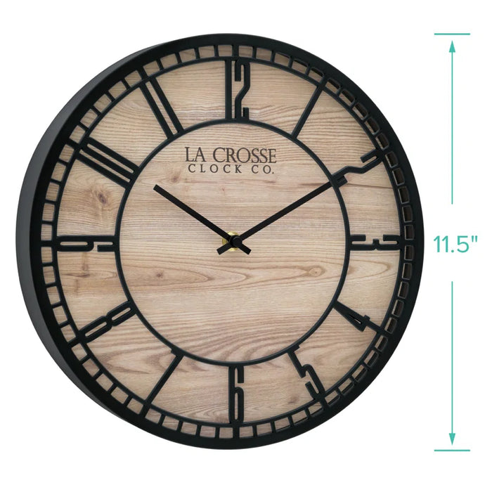 11.5" Quartz Floating Dial Wall Clock