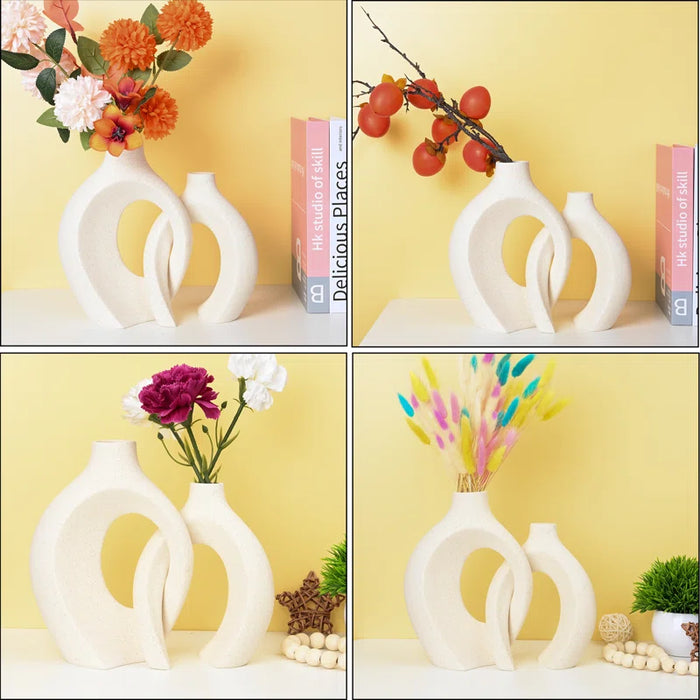 Christiam 2 Piece Handmade Ceramic Table Vase