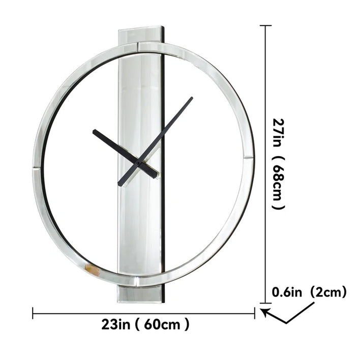 Jeni Glass round Living Room Wall Clock