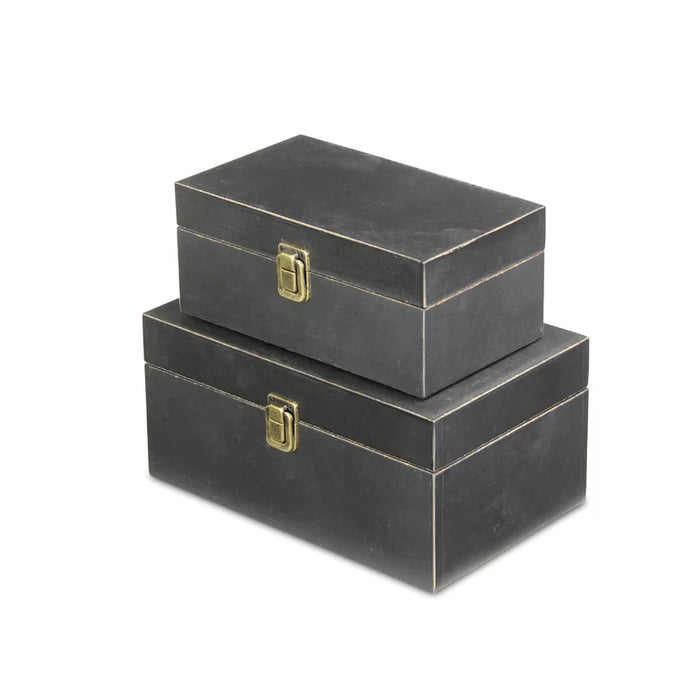 Thornell 2 Piece Wooden Decorative Box Set