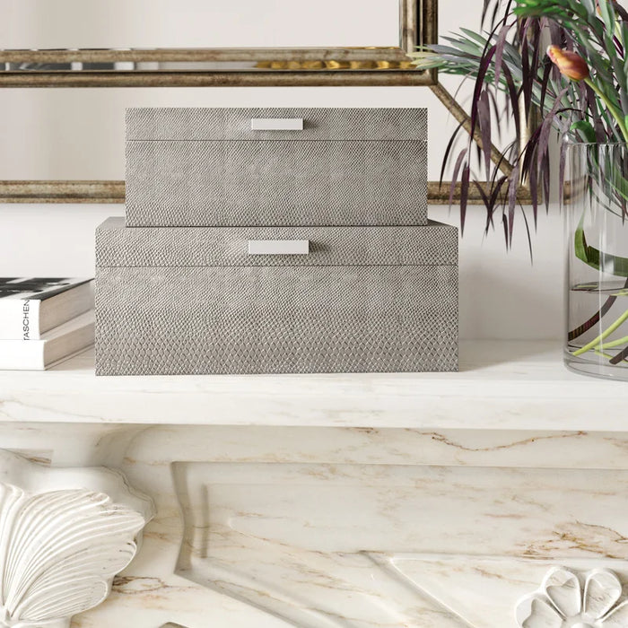 Kallie 2 Piece Plastic Decorative Box Set
