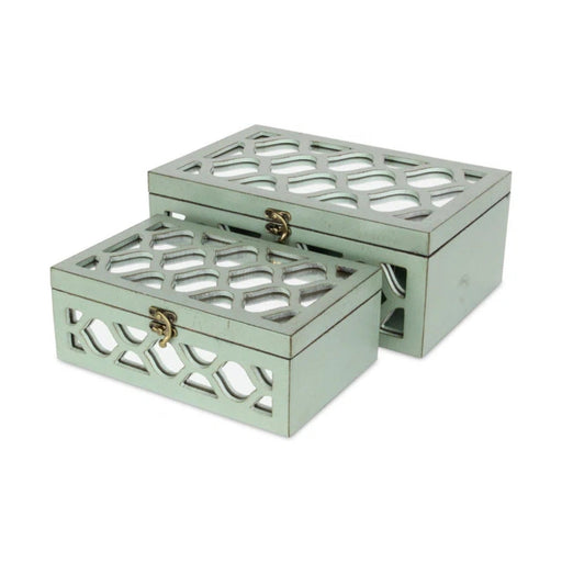 Eziah 2 Piece Wooden Decorative Box Set