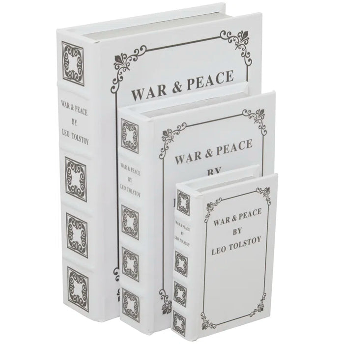 3 Piece Faux Leather Book Box Set