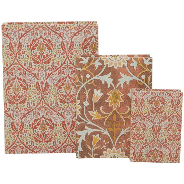 3 Piece Faux Leather Book Box Set