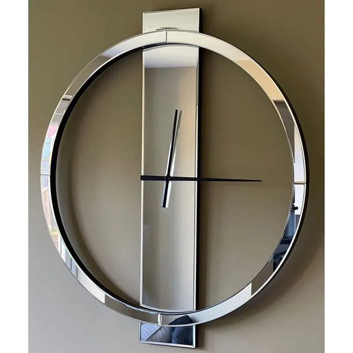 Jeni Glass round Living Room Wall Clock