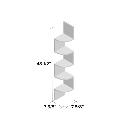 Saveliy 5 Piece Corner Shelf