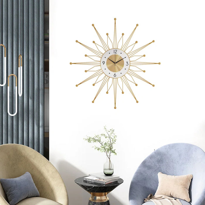 19.68" Modern Gold Silent Wall Clock