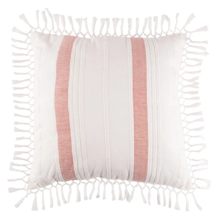 Creasey Fringed Cotton Throw Pillow