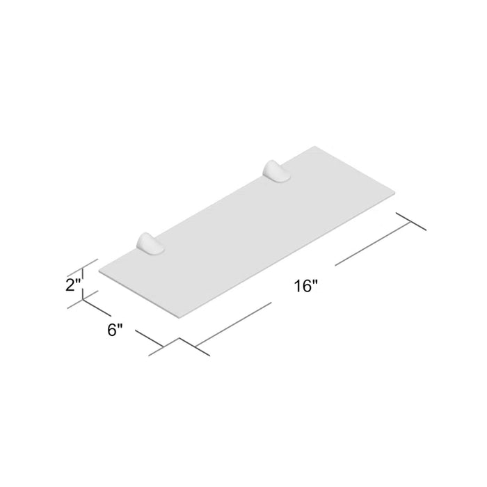 Haag 2 Piece Glass Floating Shelf