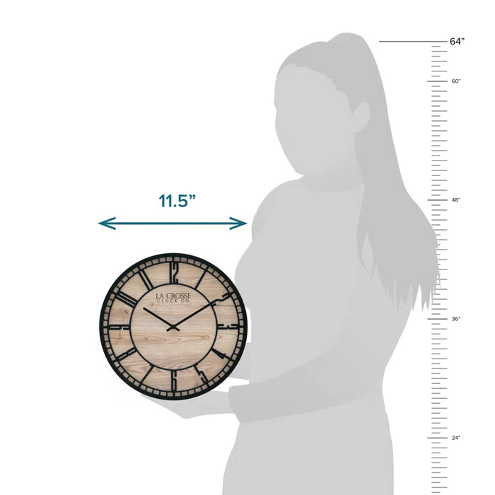 11.5" Quartz Floating Dial Wall Clock