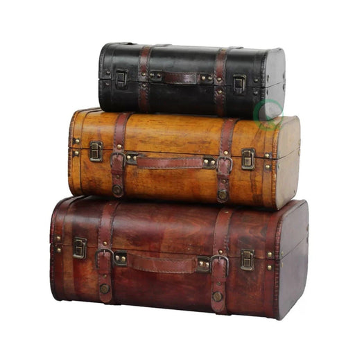 Euh Faux Leather Decorative Trunk