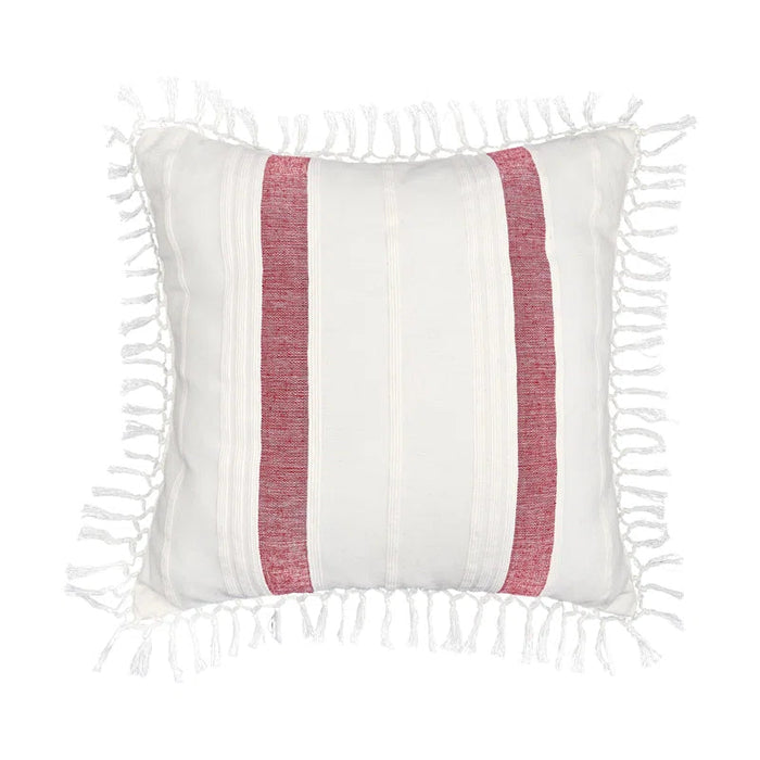 Creasey Fringed Cotton Throw Pillow
