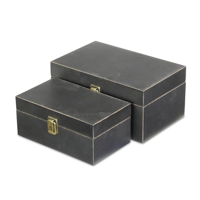 Thornell 2 Piece Wooden Decorative Box Set
