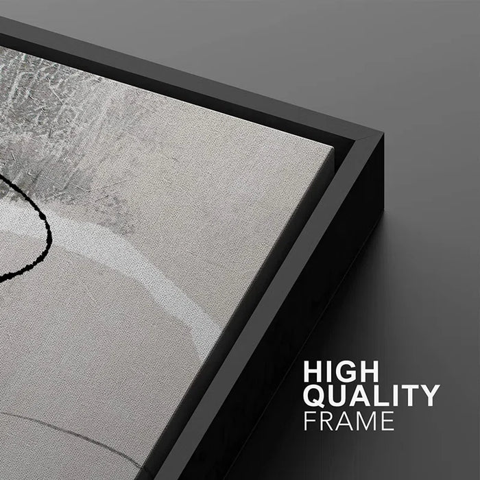 " Industrial Grunge Gray Line Art Abstract Geometric Graffiti & Street Wall Art. " 2 - Pieces on Canvas