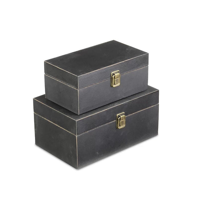 Thornell 2 Piece Wooden Decorative Box Set