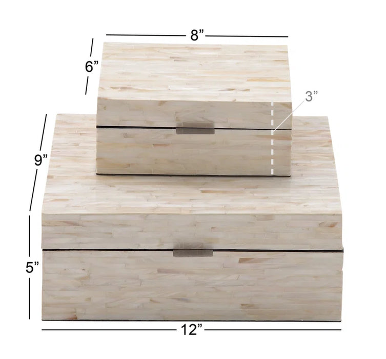 Keifer 2 Piece Handmade Decorative Box Set
