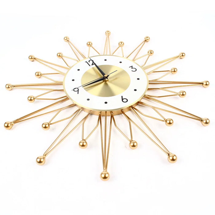 19.68" Modern Gold Silent Wall Clock