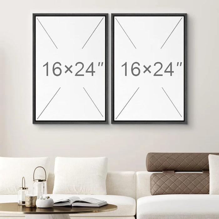 " Industrial Grunge Gray Line Art Abstract Geometric Graffiti & Street Wall Art. " 2 - Pieces on Canvas