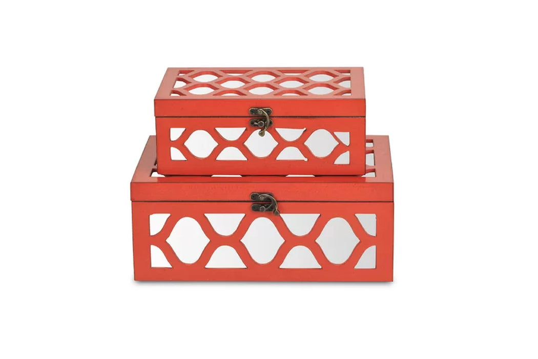Eziah 2 Piece Wooden Decorative Box Set