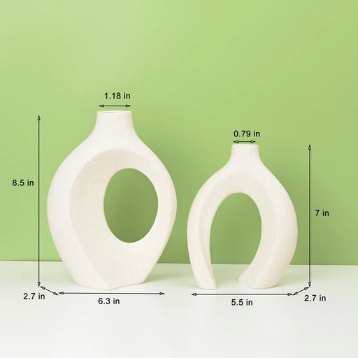 Christiam 2 Piece Handmade Ceramic Table Vase