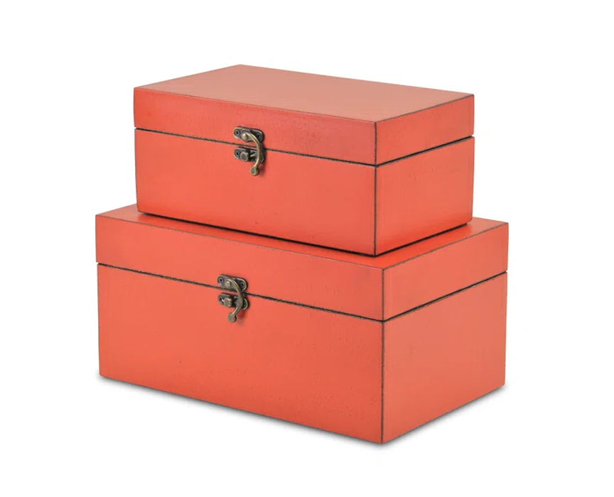 Arafah 2 Piece Handmade Wooden Decorative Box Set