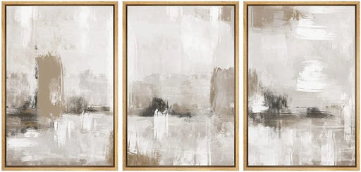 " Grunge Paint Stroke Collage Abstract Large Wall Art " 3 - Pieces on Canvas