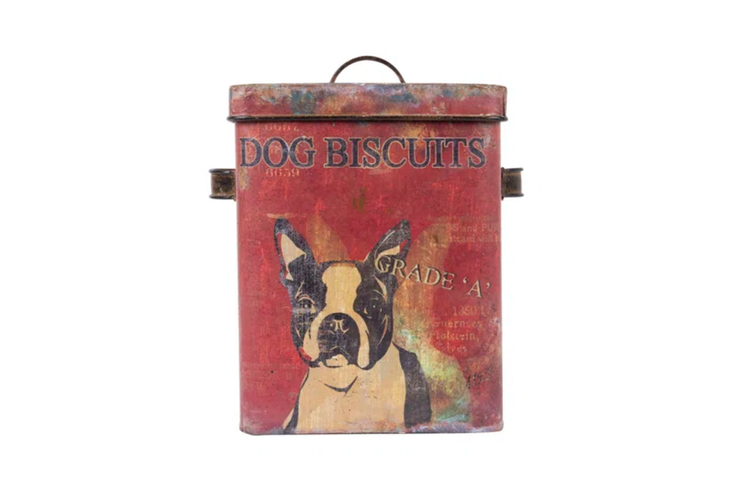 Metal Dog Biscuits Container with Lid