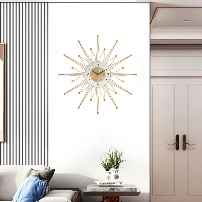 19.68" Modern Gold Silent Wall Clock