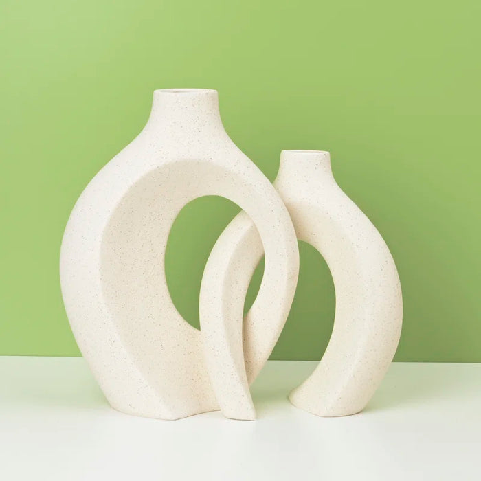 Christiam 2 Piece Handmade Ceramic Table Vase
