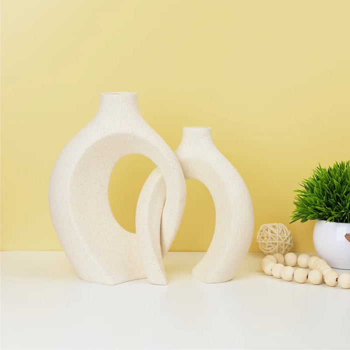 Christiam 2 Piece Handmade Ceramic Table Vase