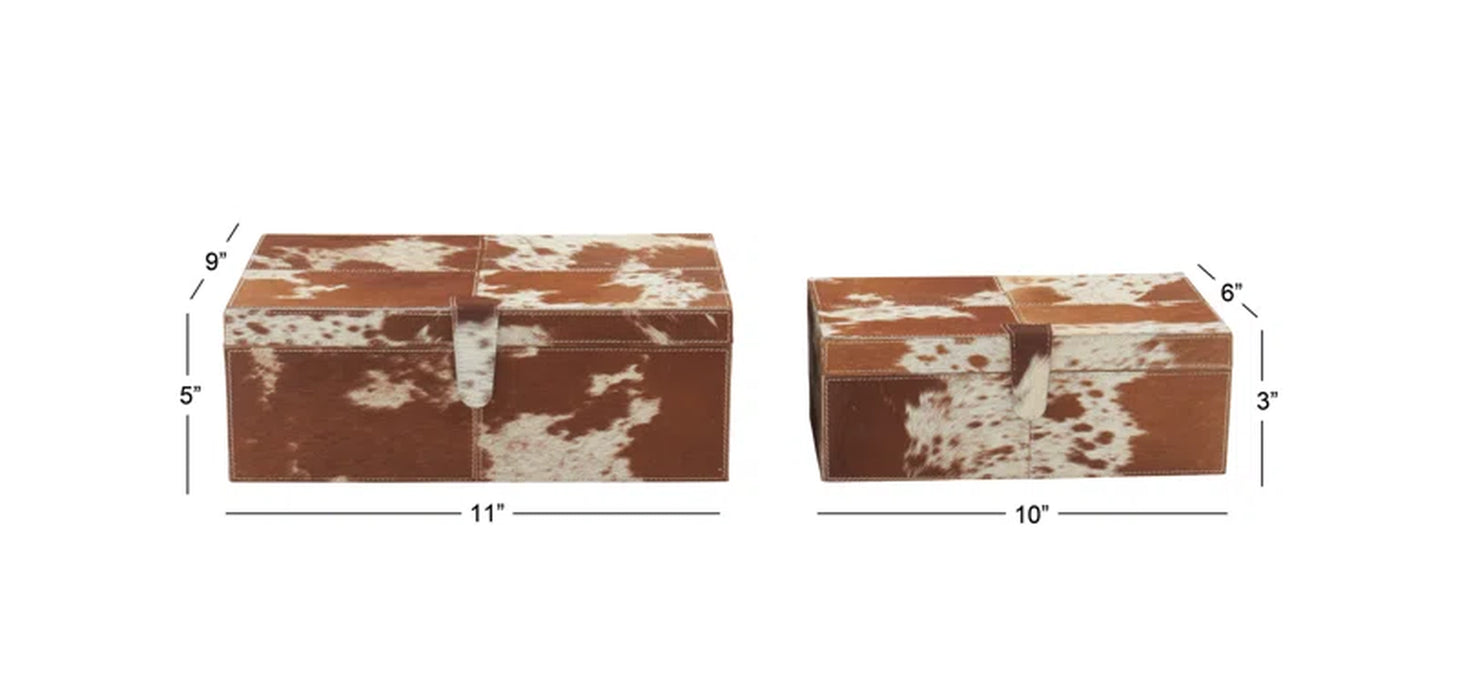Georgine 2 Piece Wooden Decorative Box Set