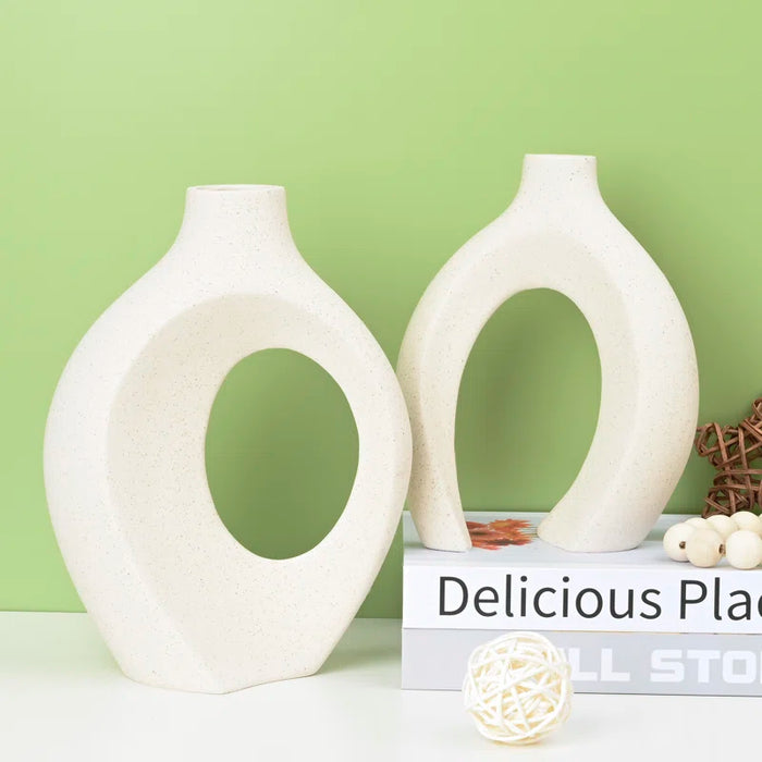 Christiam 2 Piece Handmade Ceramic Table Vase