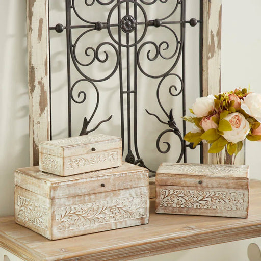Pawlak 3 Piece Wooden Decorative Box Set