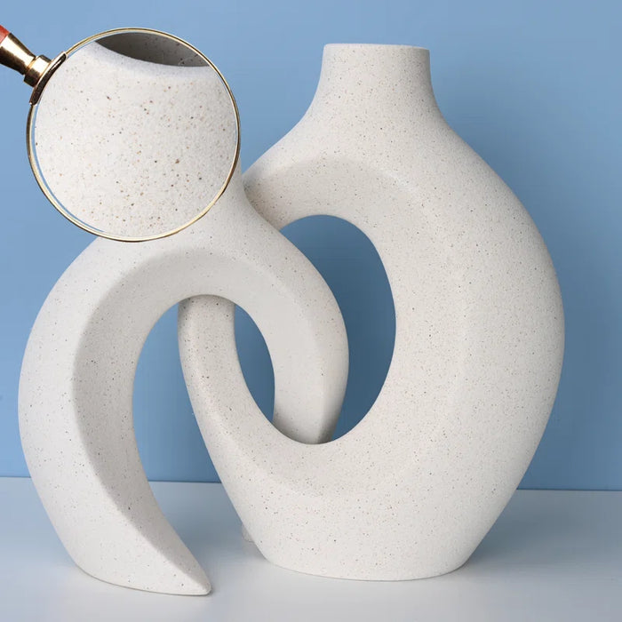 Christiam 2 Piece Handmade Ceramic Table Vase