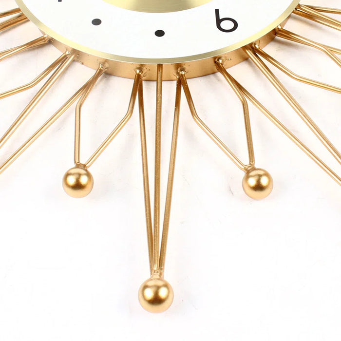 19.68" Modern Gold Silent Wall Clock