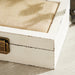Nazaret White Wood Box with 2 Pieces Hinged Lid