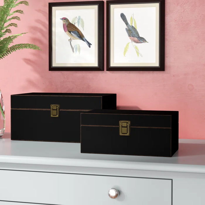 Thornell 2 Piece Wooden Decorative Box Set