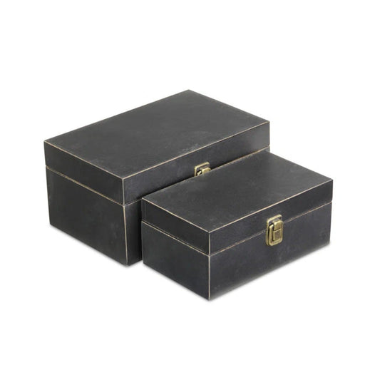 Thornell 2 Piece Wooden Decorative Box Set