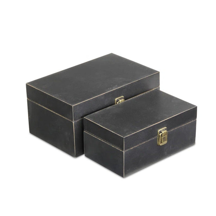 Thornell 2 Piece Wooden Decorative Box Set