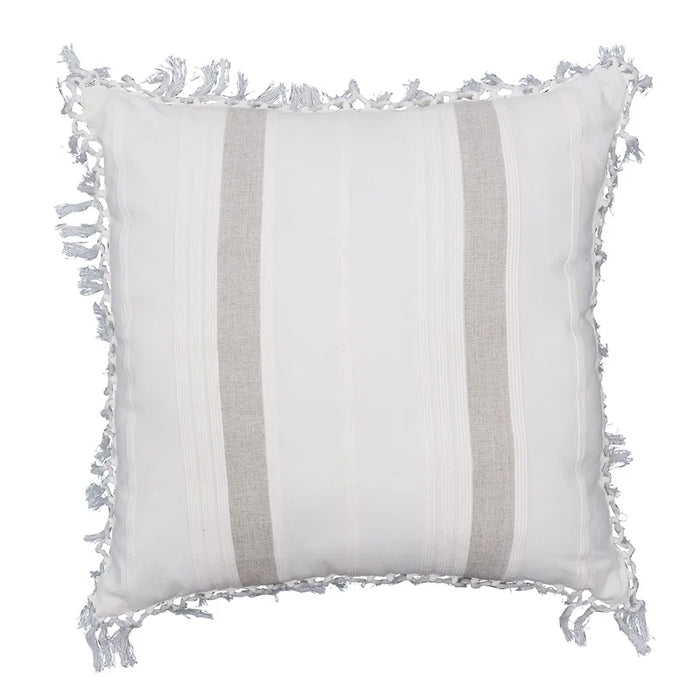 Creasey Fringed Cotton Throw Pillow