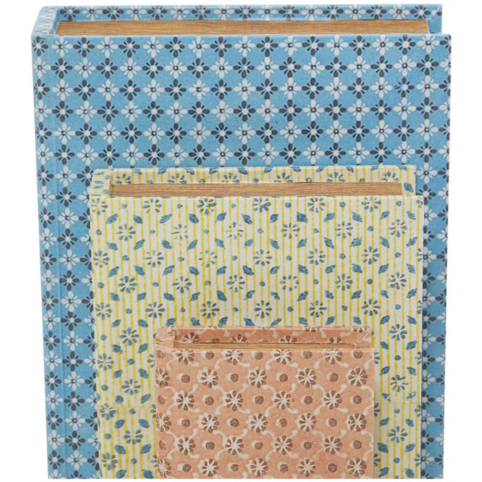 3 Piece Faux Leather Book Box Set