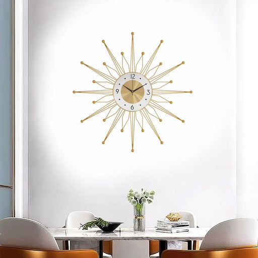 19.68" Modern Gold Silent Wall Clock