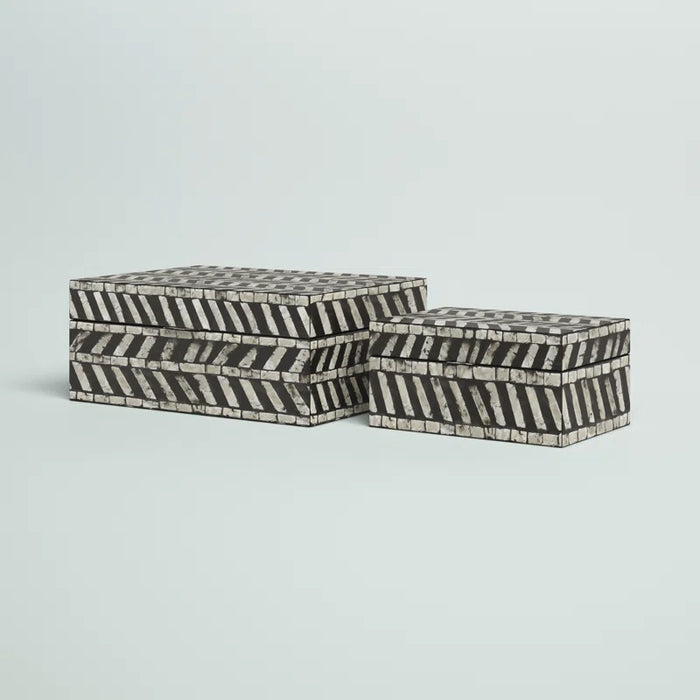 Roden 2 Piece Handmade Decorative Box Set