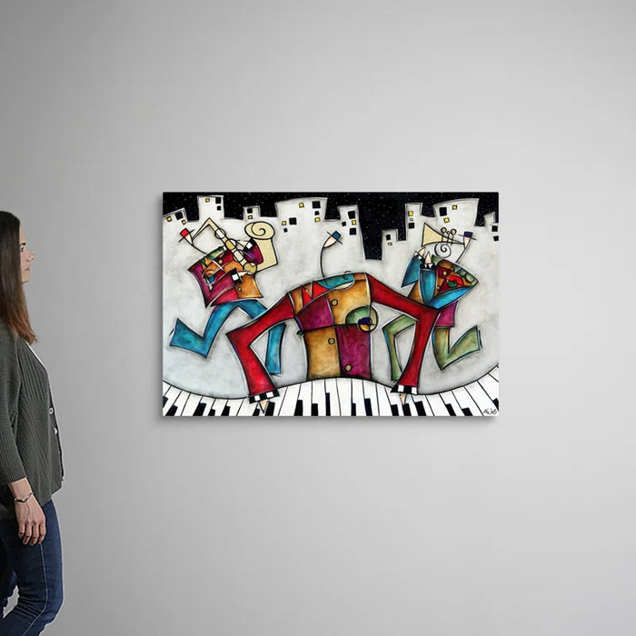 Jame Silver City Jazz by Eric Waugh - Wrapped Canvas Graphic Art