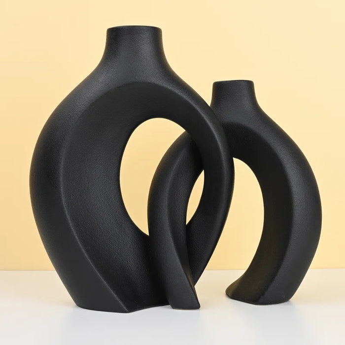Christiam 2 Piece Handmade Ceramic Table Vase