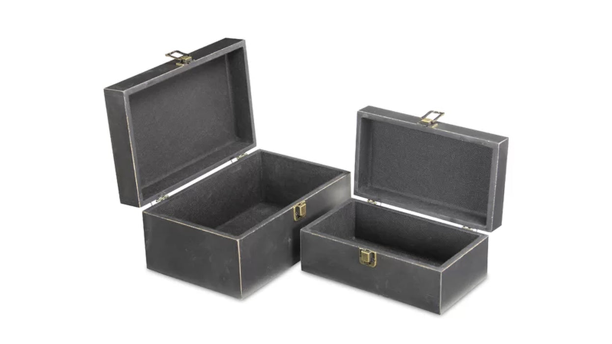 Thornell 2 Piece Wooden Decorative Box Set