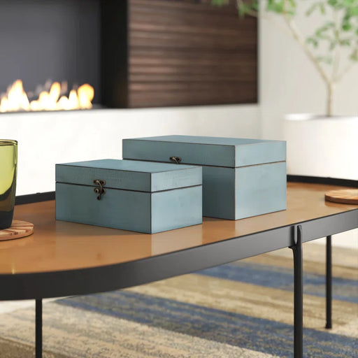 Arafah 2 Piece Handmade Wooden Decorative Box Set