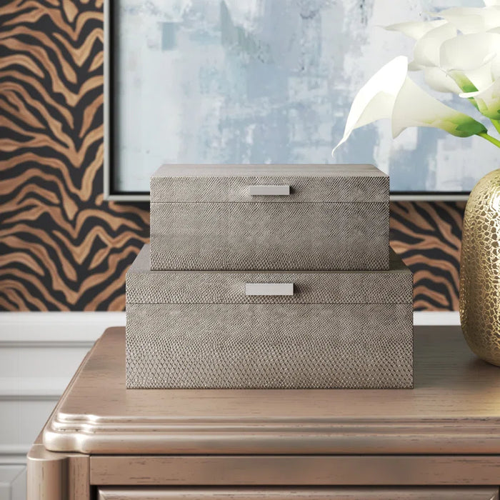 Kallie 2 Piece Plastic Decorative Box Set