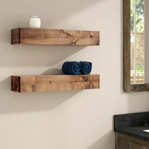 Ayansh 2 Piece Alder Floating Shelf